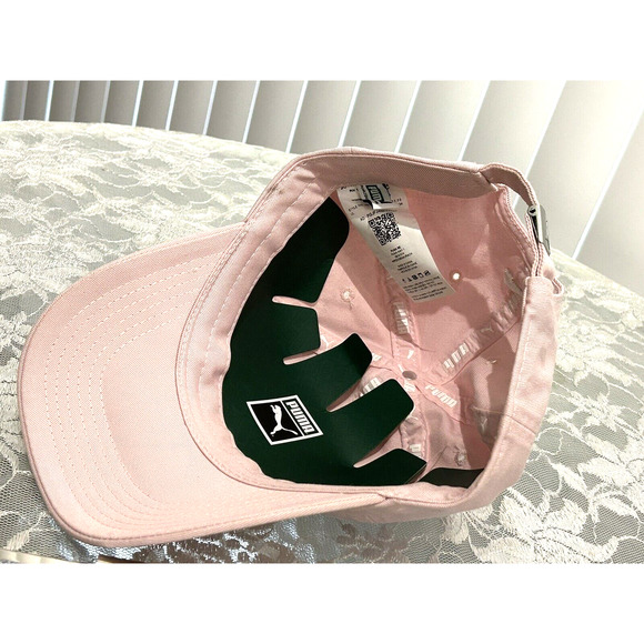 NWT Women's Puma Blush Pink One Size Adjustable Adult Cotton Baseball Cap - Picture 5 of 5